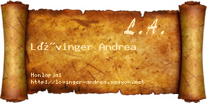 Lővinger Andrea névjegykártya